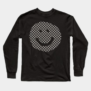 Smiley Face Pattern Lead Crystal Long Sleeve T-Shirt